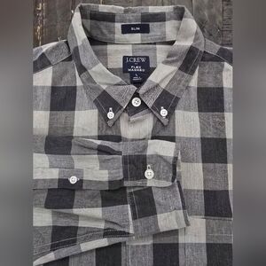 J Crew Mens Shirt Slim Button Down Long Sleeve Mens Size Large